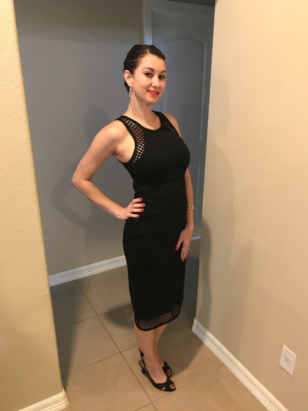 Express black bodycon dress